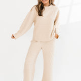 Quilted Cropped Pants | Cream