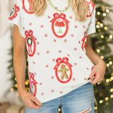 Light Blue Christmas Wallpaper Tee | Queen Of Sparkles