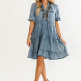 Everly Mini Dress | Denim