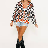Licensed Texas Checkered Team Icons Cardigan | Queen Of Sparkles