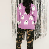 Ghost All Over Sweater | Lavender Haze