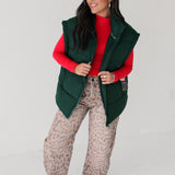 In A Bubble Puffer Vest | Evergreen