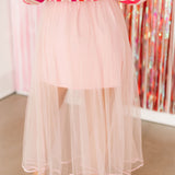 Rosie Posie Sheer Maxi Skirt | Blush