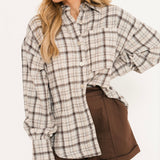 Ashley Plaid Shirt | Ivory Combo Krista