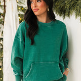 Slow It Down Pullover | Rainforest Moss
