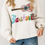 Light Beige 'Nashville' City Icon Sweatshirt | Queen Of Sparkles
