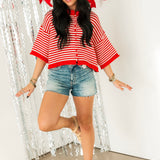 Summertime Stripe Sweater | Red