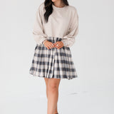 Plaid Mini Dress | Sand