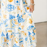 Tropical Oasis Midi Dress | Blue