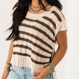 Oatmeal Stripe Pullover Sweater