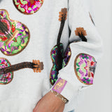 Grey Multi Guitars Sweatshirt | Queen Of Sparkles