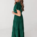 Anne Puff Sleeve Tiered Maxi | Green