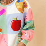 Teacher Checkered Icon Sweatshirt | Queen Of Sparkles