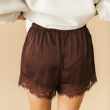 Lace Trim Short | Chocolate