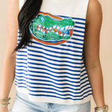 Licensed Florida Mascot Striped Knit Tank | Queen Of Sparkles