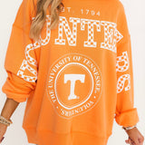 Volunteers Check Long Sleeve Crewneck