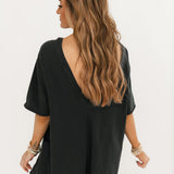 Hot Shot Tee Romper | Black