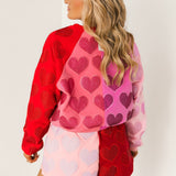 Colorblock Rhinestone Hearts Short | Queen Of Sparkles