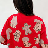 Red Fuzzy Christmas Cookie Sweatshirt