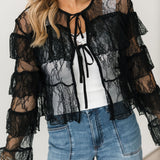 Thought You Should Know Lace Top | Black