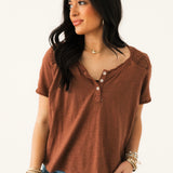 Heirloom Henley Top | Canyon Sunset