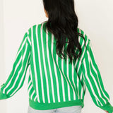 Green & White Stripe Shamrock Sweater | Queen Of Sparkles