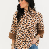 Pick Me Mock Neck Sweater | Leopard