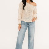 Crochet Slouchy Sweater | Natural