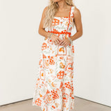 Tropical Oasis Midi Dress | Red
