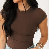 Ribbed Bodysuit | Chocolate