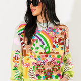 Multi Christmas Candyland Knit Sweater | Queen Of Sparkles