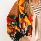 Multi Farm With Knit Sunflowers Button Up Cardigan | Queen Of Sparkles