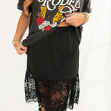 Lace Slip Skirt | Black