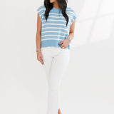 No Rules Stripe Sweater | Light Blue