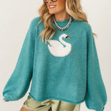 Swan Sweater | Aqua