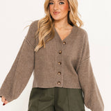 Cool Of The Night Cardi | Mocha Melange