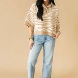 Wild As Me Zebra Sweater | Sand