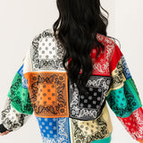 Multi Colorblock Bandana Sweatshirt | Queen Of Sparkles