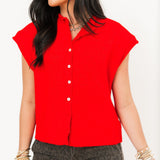 Piper Cardi Vest | Red