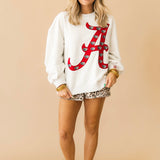 Licensed Bama Oversized Printed Mascot Letter Sweatshirt | Queen Of Sparkles