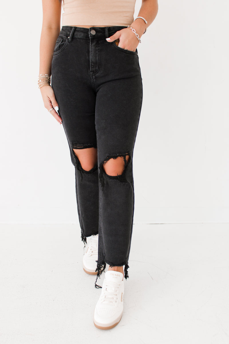 YOUR GO TO STRAIGHT CROP | BLACK