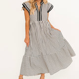 Timeless Lines Midi Dress | Black