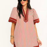 Falling For You Mini Dress | Brick