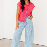 Polka Dot Barrel Jeans | Denim
