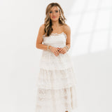 Rigsby Tiered Lace Midi Dress