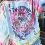 RESTOCKED - Tie Dye QOS Card Logo Sweatshirt | Queen Of Sparkles