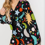 Black Multi Galaxy Short | Queen Of Sparkles