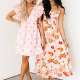 Tuscan Picnic Midi Dress