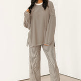 So Cozy Pull On Pants | Chocolate Stripe
