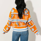 Licensed Tenn Striped Basketball Rhinestone Icon Cardigan | Queen Of Sparkles